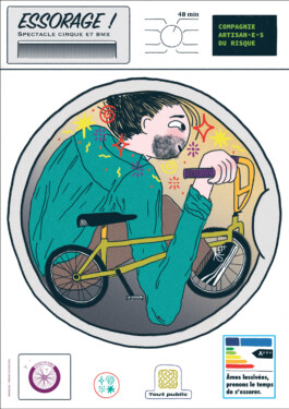 Affiche pour la compagnie les artisanes du risque, par Virginie Contier 