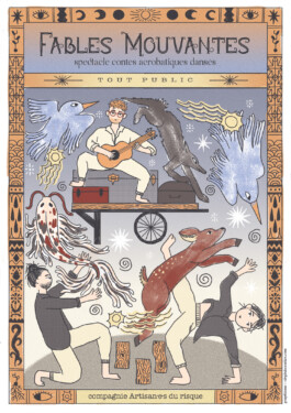 Affiche pour la compagnie les artisanes du risque, par Virginie Contier 