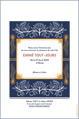 Virginie Contier Faire-part de naissance 