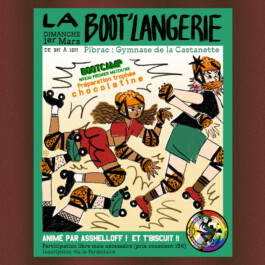 Virginie Contier illustration digitale pour le roller derby 